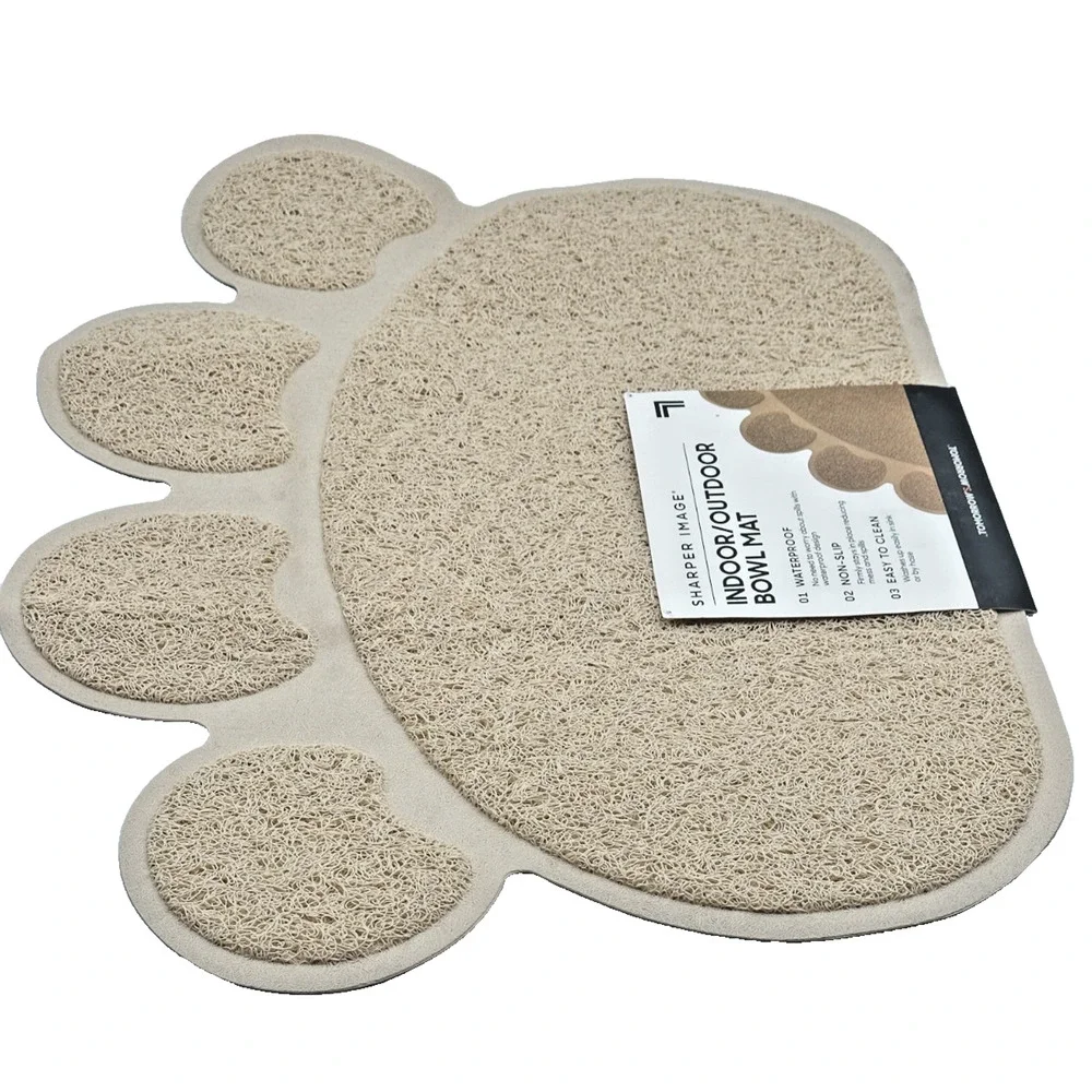 Sharper Image Cat Litter Trapping Mat 23x17.5 Paw Scatter Control Less Waste